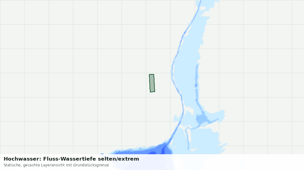 Statische Kartenansicht: Hochwasser: Fluss-Wassertiefe selten/extrem