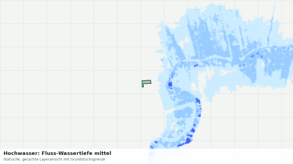 Statische Kartenansicht: Hochwasser: Fluss-Wassertiefe mittel