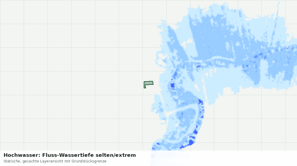 Statische Kartenansicht: Hochwasser: Fluss-Wassertiefe selten/extrem