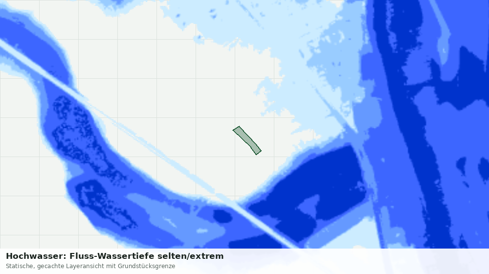 Statische Kartenansicht: Hochwasser: Fluss-Wassertiefe selten/extrem