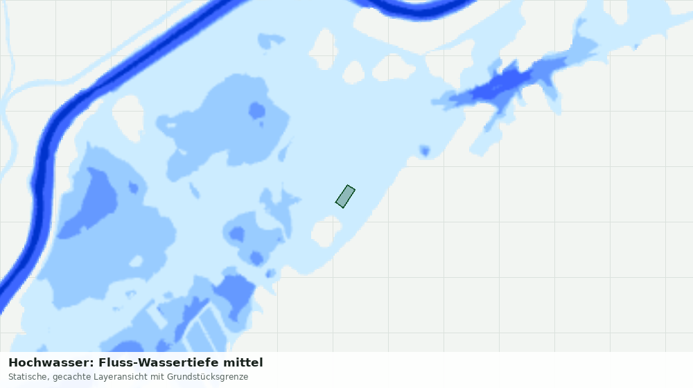Statische Kartenansicht: Hochwasser: Fluss-Wassertiefe mittel