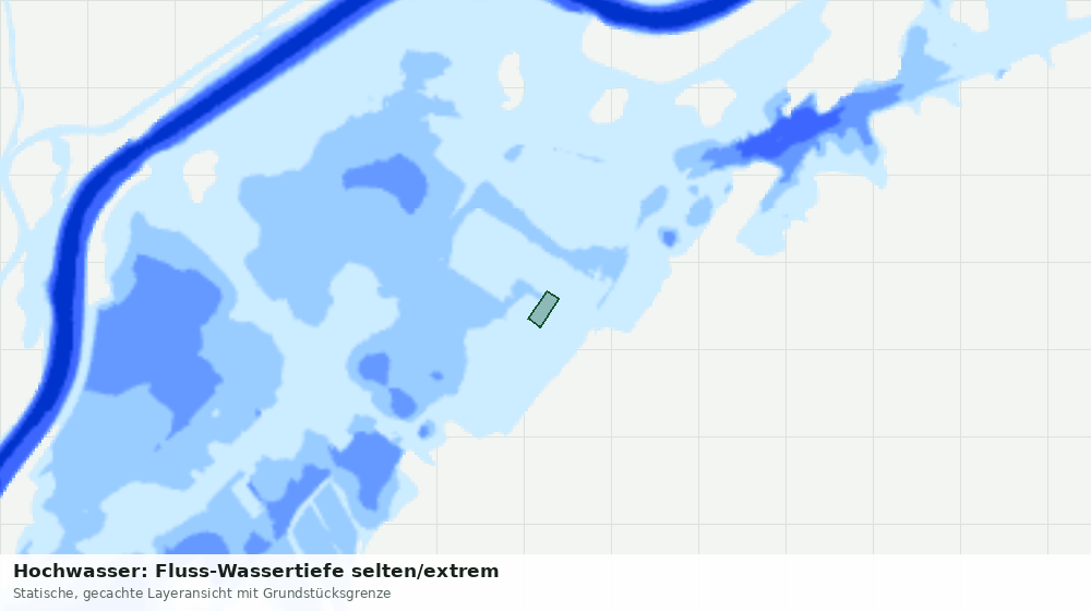 Statische Kartenansicht: Hochwasser: Fluss-Wassertiefe selten/extrem