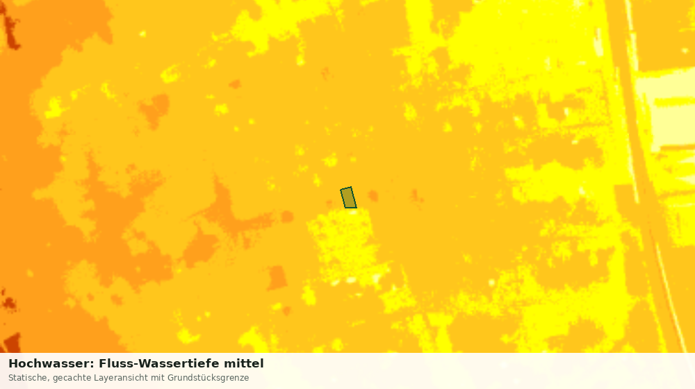 Statische Kartenansicht: Hochwasser: Fluss-Wassertiefe mittel