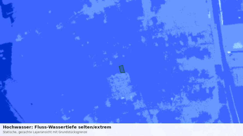 Statische Kartenansicht: Hochwasser: Fluss-Wassertiefe selten/extrem