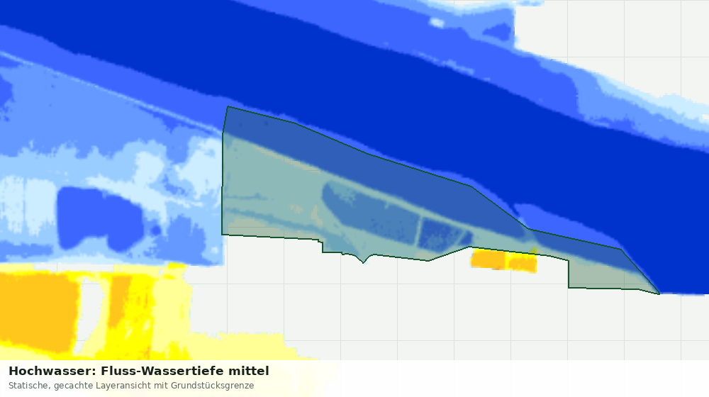 Statische Kartenansicht: Hochwasser: Fluss-Wassertiefe mittel