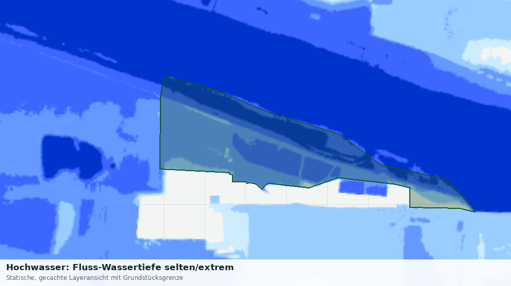 Statische Kartenansicht: Hochwasser: Fluss-Wassertiefe selten/extrem
