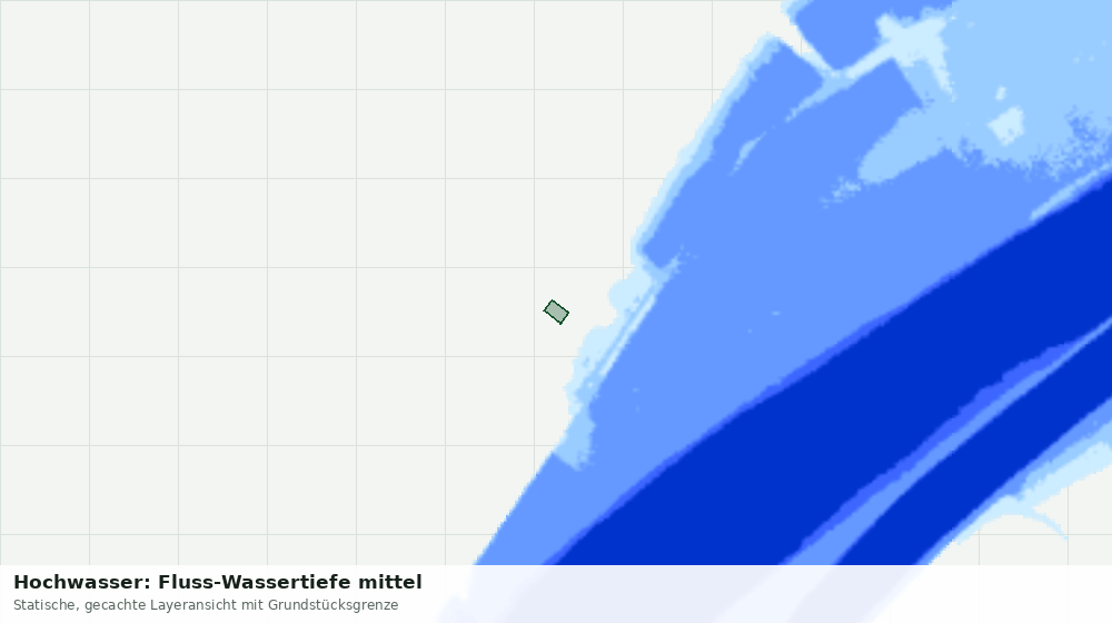 Statische Kartenansicht: Hochwasser: Fluss-Wassertiefe mittel