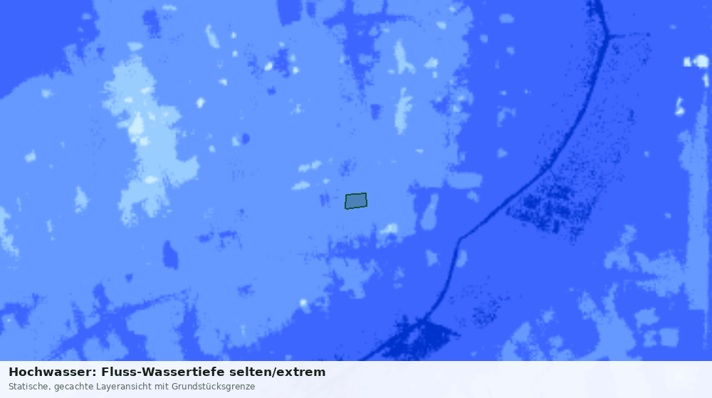 Statische Kartenansicht: Hochwasser: Fluss-Wassertiefe selten/extrem