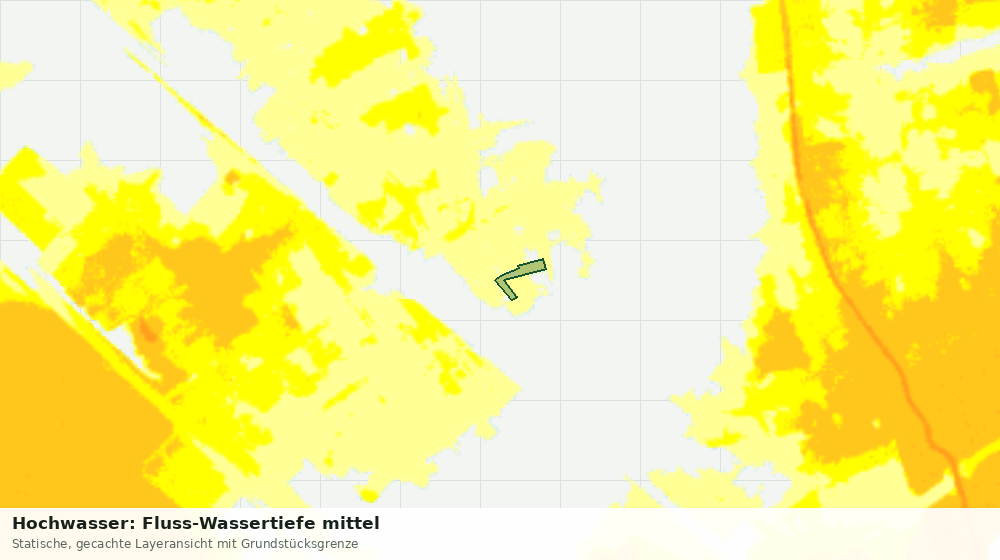 Statische Kartenansicht: Hochwasser: Fluss-Wassertiefe mittel