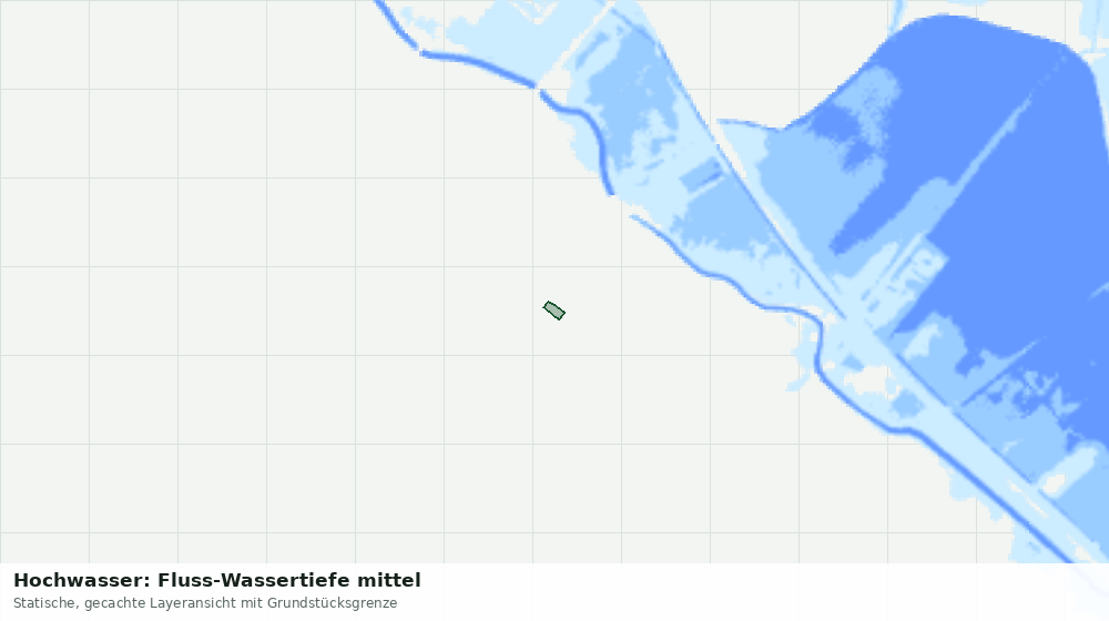 Statische Kartenansicht: Hochwasser: Fluss-Wassertiefe mittel