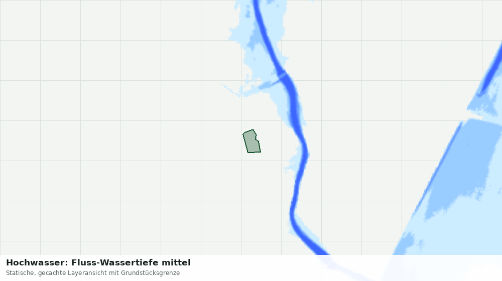 Statische Kartenansicht: Hochwasser: Fluss-Wassertiefe mittel