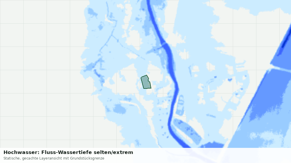 Statische Kartenansicht: Hochwasser: Fluss-Wassertiefe selten/extrem