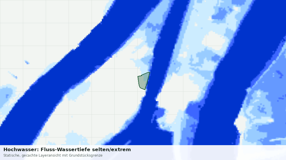 Statische Kartenansicht: Hochwasser: Fluss-Wassertiefe selten/extrem