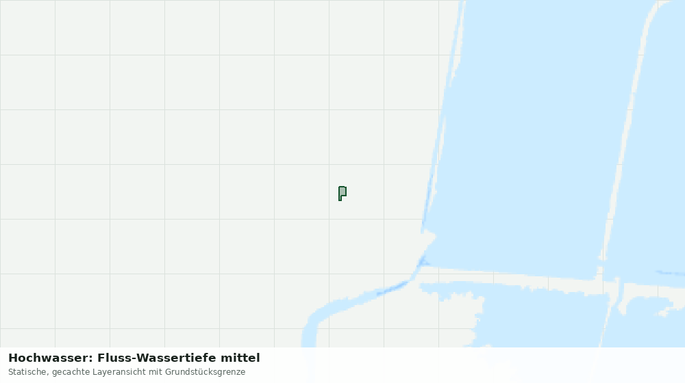 Statische Kartenansicht: Hochwasser: Fluss-Wassertiefe mittel