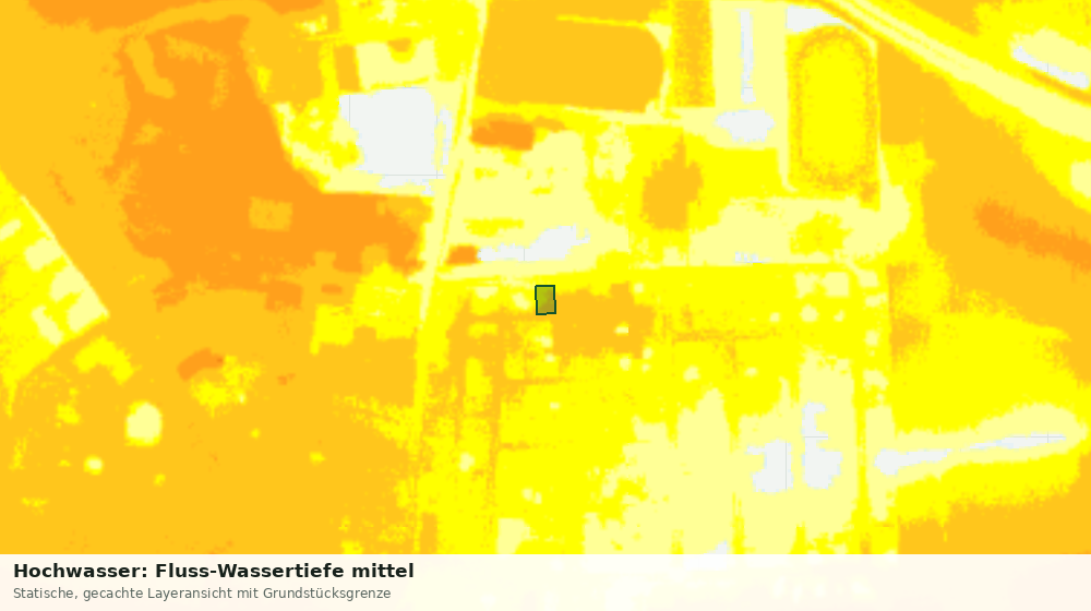 Statische Kartenansicht: Hochwasser: Fluss-Wassertiefe mittel