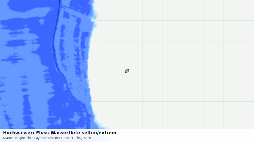 Statische Kartenansicht: Hochwasser: Fluss-Wassertiefe selten/extrem