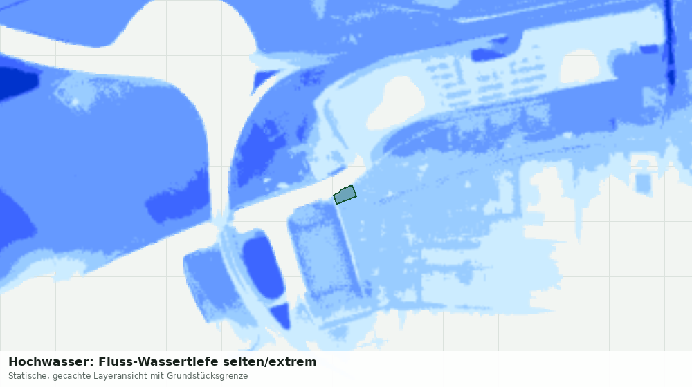 Statische Kartenansicht: Hochwasser: Fluss-Wassertiefe selten/extrem