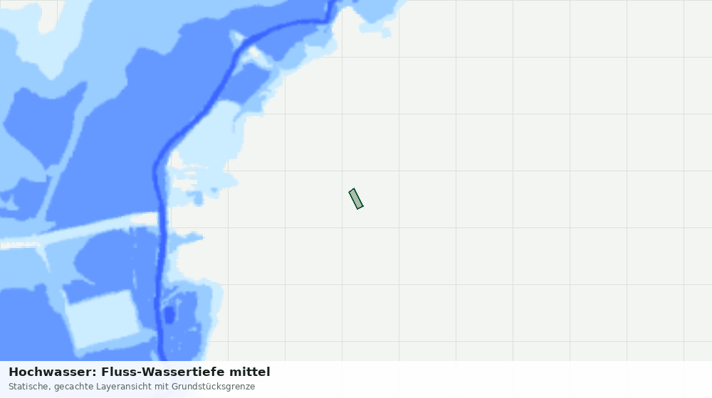 Statische Kartenansicht: Hochwasser: Fluss-Wassertiefe mittel