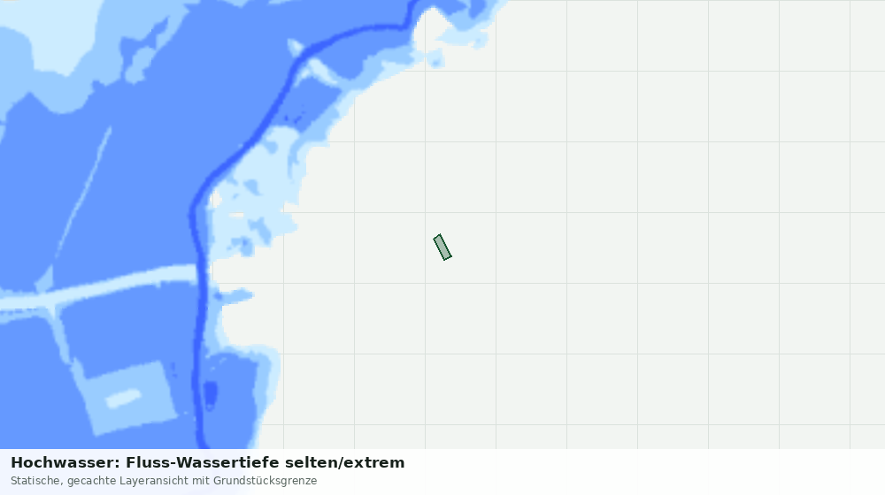 Statische Kartenansicht: Hochwasser: Fluss-Wassertiefe selten/extrem