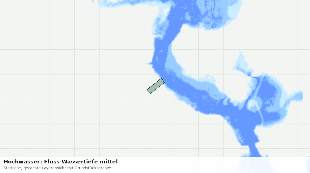 Statische Kartenansicht: Hochwasser: Fluss-Wassertiefe mittel