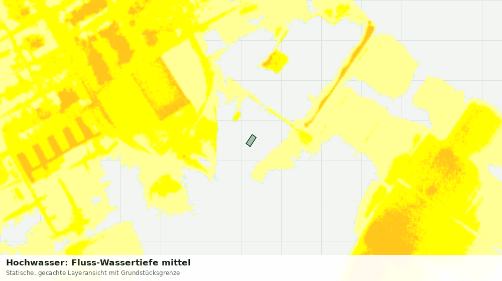 Statische Kartenansicht: Hochwasser: Fluss-Wassertiefe mittel