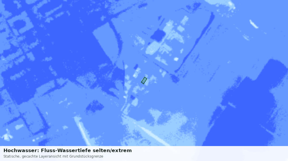 Statische Kartenansicht: Hochwasser: Fluss-Wassertiefe selten/extrem