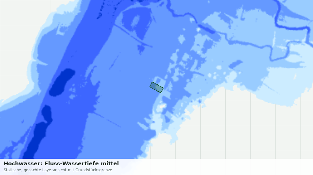 Statische Kartenansicht: Hochwasser: Fluss-Wassertiefe mittel