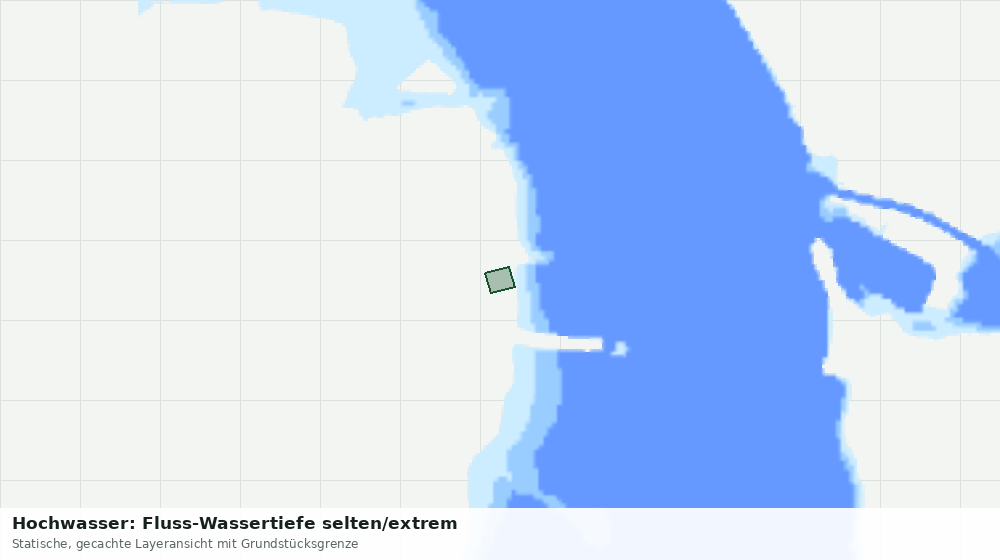 Statische Kartenansicht: Hochwasser: Fluss-Wassertiefe selten/extrem