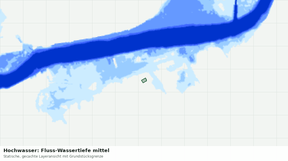 Statische Kartenansicht: Hochwasser: Fluss-Wassertiefe mittel