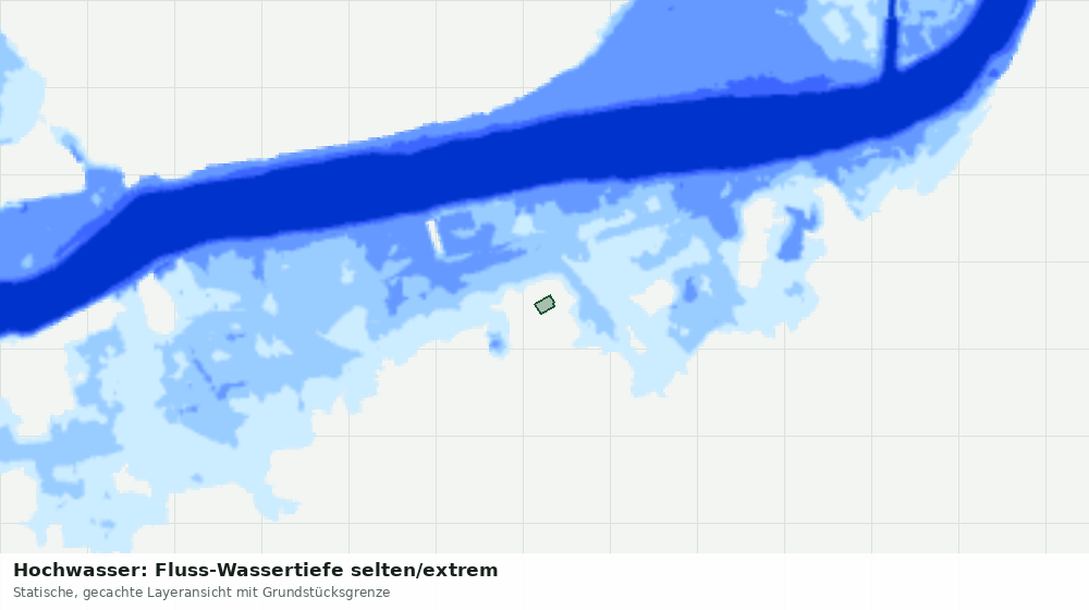 Statische Kartenansicht: Hochwasser: Fluss-Wassertiefe selten/extrem