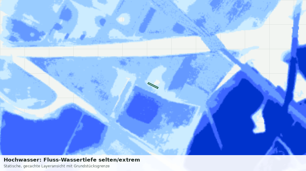 Statische Kartenansicht: Hochwasser: Fluss-Wassertiefe selten/extrem