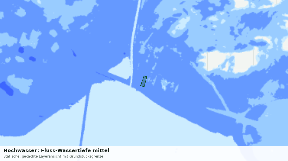 Statische Kartenansicht: Hochwasser: Fluss-Wassertiefe mittel