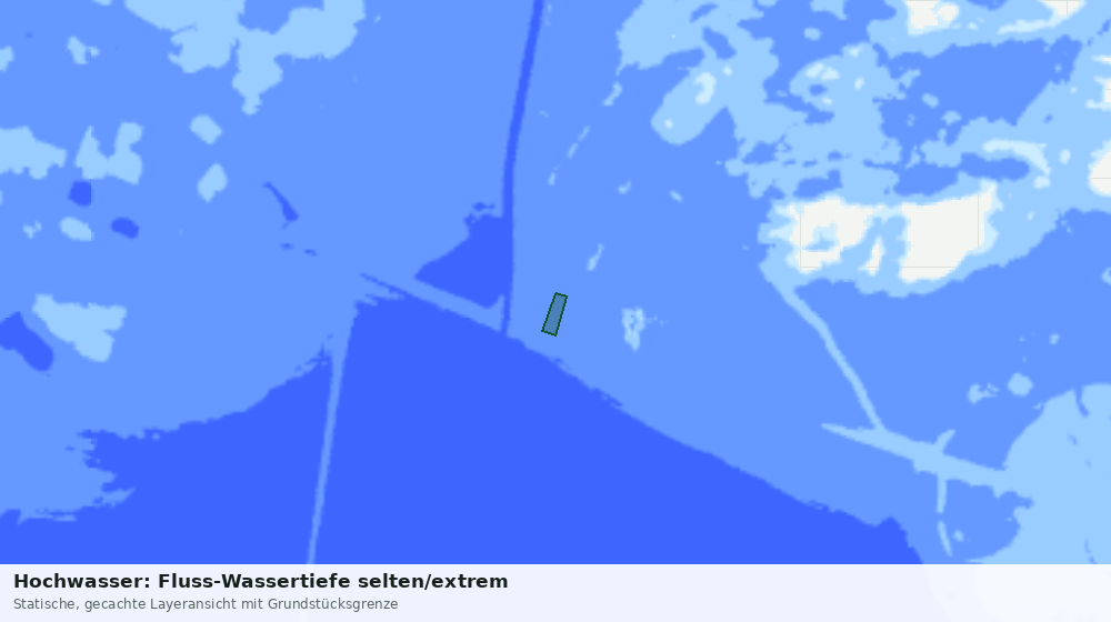 Statische Kartenansicht: Hochwasser: Fluss-Wassertiefe selten/extrem