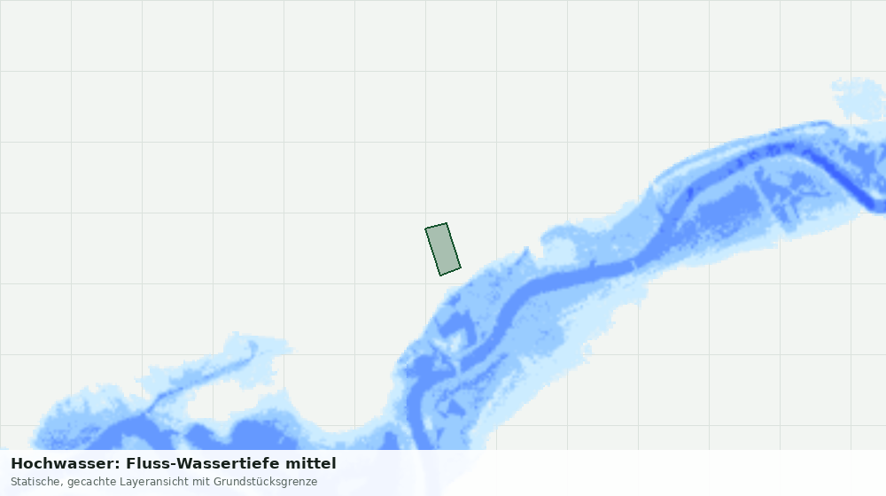 Statische Kartenansicht: Hochwasser: Fluss-Wassertiefe mittel
