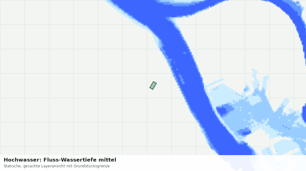 Statische Kartenansicht: Hochwasser: Fluss-Wassertiefe mittel