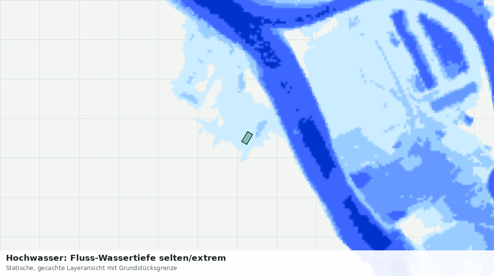 Statische Kartenansicht: Hochwasser: Fluss-Wassertiefe selten/extrem