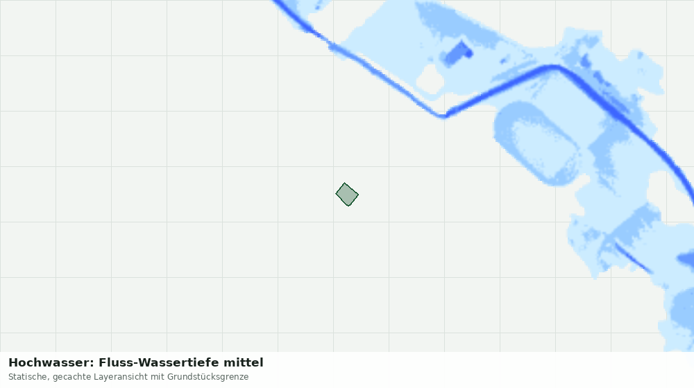 Statische Kartenansicht: Hochwasser: Fluss-Wassertiefe mittel