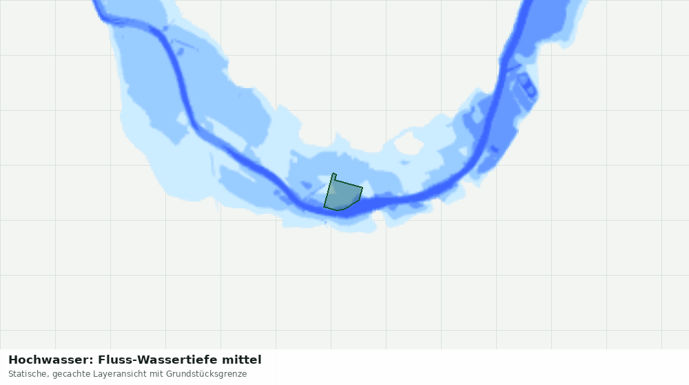 Statische Kartenansicht: Hochwasser: Fluss-Wassertiefe mittel