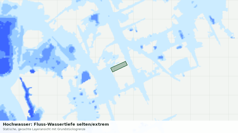 Statische Kartenansicht: Hochwasser: Fluss-Wassertiefe selten/extrem