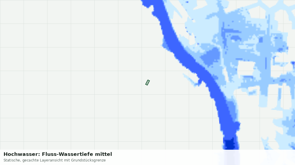 Statische Kartenansicht: Hochwasser: Fluss-Wassertiefe mittel