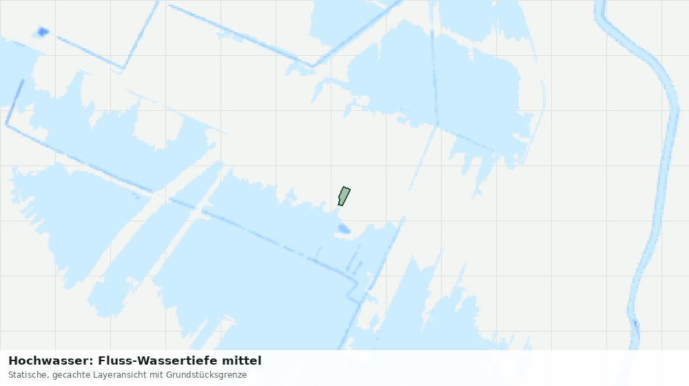 Statische Kartenansicht: Hochwasser: Fluss-Wassertiefe mittel