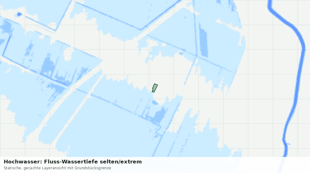Statische Kartenansicht: Hochwasser: Fluss-Wassertiefe selten/extrem