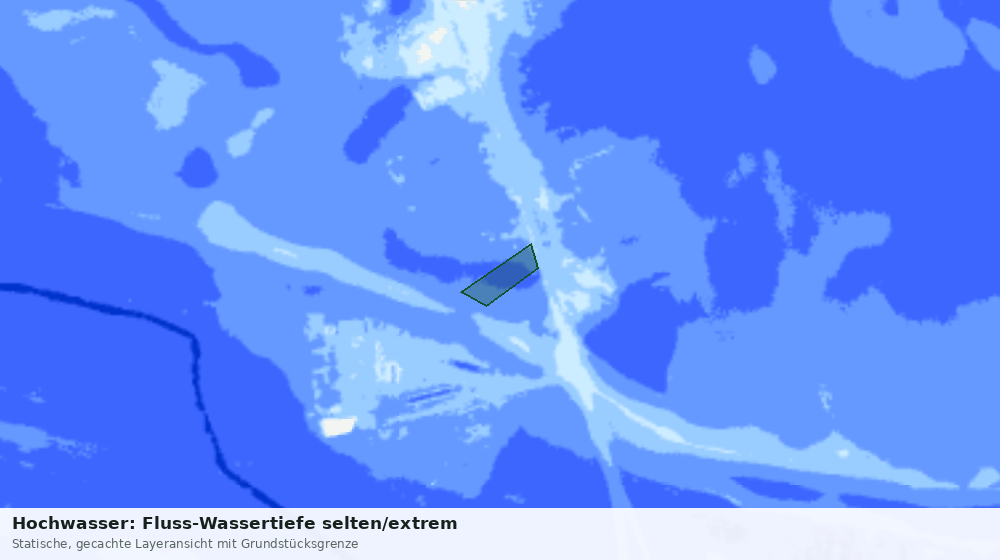 Statische Kartenansicht: Hochwasser: Fluss-Wassertiefe selten/extrem
