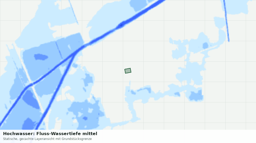 Statische Kartenansicht: Hochwasser: Fluss-Wassertiefe mittel