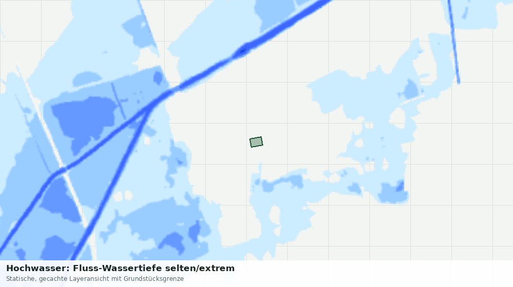 Statische Kartenansicht: Hochwasser: Fluss-Wassertiefe selten/extrem