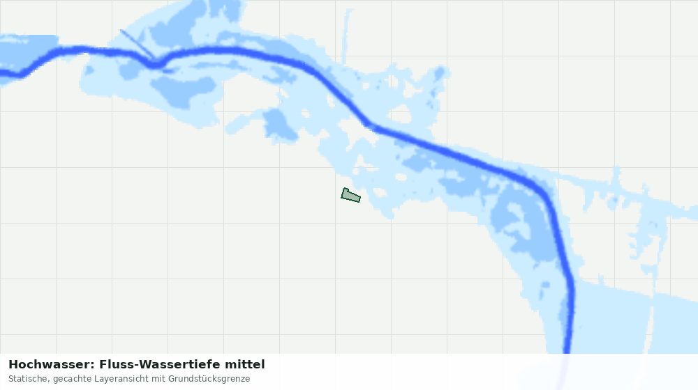 Statische Kartenansicht: Hochwasser: Fluss-Wassertiefe mittel