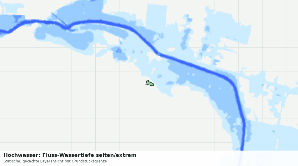 Statische Kartenansicht: Hochwasser: Fluss-Wassertiefe selten/extrem