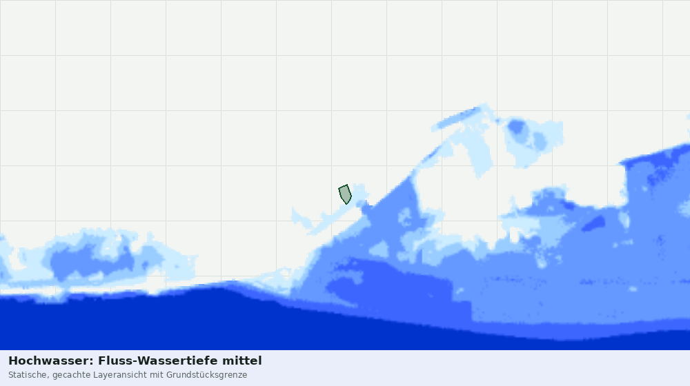 Statische Kartenansicht: Hochwasser: Fluss-Wassertiefe mittel