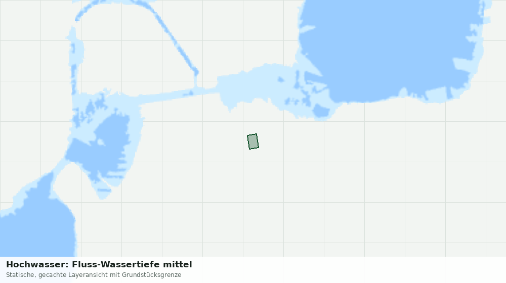 Statische Kartenansicht: Hochwasser: Fluss-Wassertiefe mittel