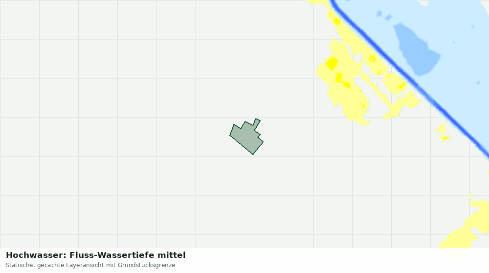 Statische Kartenansicht: Hochwasser: Fluss-Wassertiefe mittel